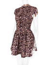 Leopard Backless Sweet Spicy A Line Dress