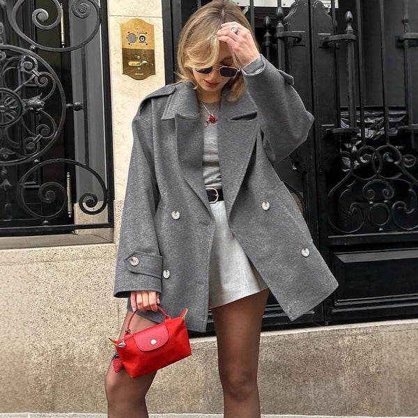 Casual Laid Back All Match Mid Length Wool Blazer