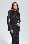 The Rhinestone Arrival Black Dress