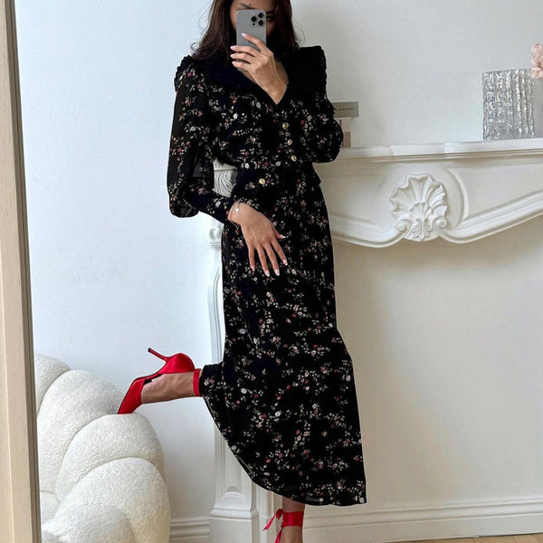 Ruffled Retro French Dress