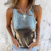 Solid Color Gold Sleeveless Vest Top