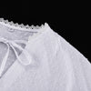 Ruffled Loose Bell Sleeve White Dress