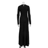 Lace Stitch Black Dress