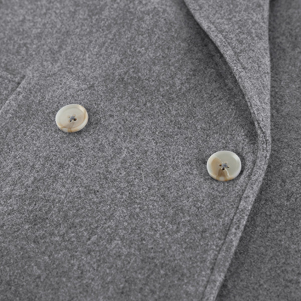Casual Laid Back All Match Mid Length Wool Blazer