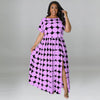 Fork Pleated Multicolor Dress