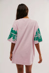 Hibiscus Flower Loose Short Sleeved T Shirt