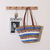 Vintage Stripe Portable Straw Bag