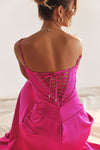 Fucshia Backless Maxi Dress