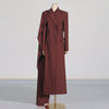 Solid Shawl Long Trench Coat