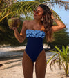 Contrast Floral One Piece Swimsuit