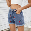 Cherry Denim Shorts