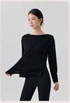 Slit Hemline Yoga Top