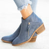 Suede Thick Heel Thin Martin Boots