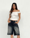 Retro Denim Cropped Pants