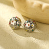 Silver & Gold Multi Crystal Earrings