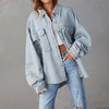 Cocoa Yacht Club Rivet Collared Wash Wool Tassel Denim Jacket