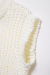 Gold Button Thick Knitted Cardigan Vest