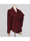 Trendy Red Shawl Blazer