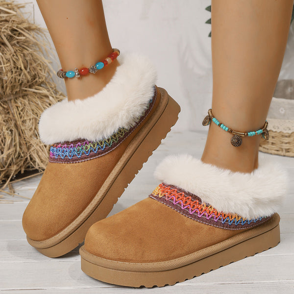 Wool Mouth Short Snow Boots