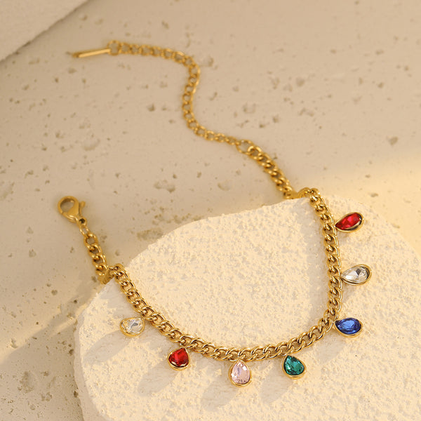 Classic Loving Heart Geometric Abstract Rhinestone Tassel Jewelry