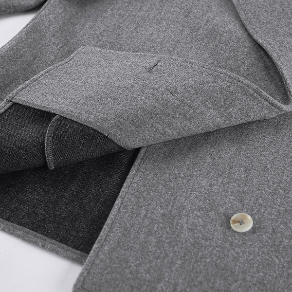 Casual Laid Back All Match Mid Length Wool Blazer