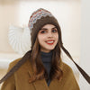 Retro Diamond Lattice Knitted Earmuff Hat