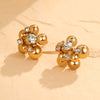 Bead Flower Stud Earrings