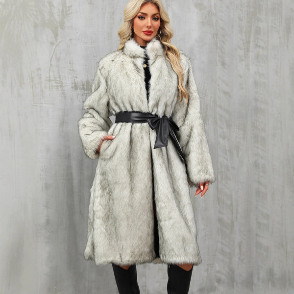Long Faux Fur Overknee Thickened Coat