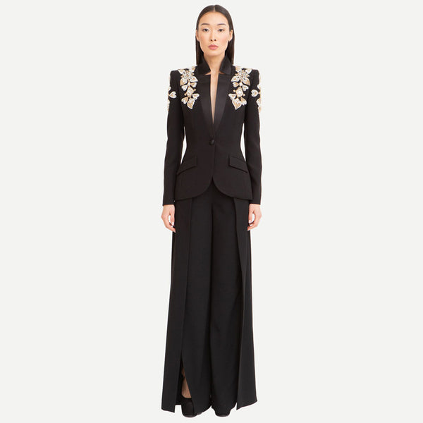 Star Exquisite Rhinestone Beaded Blazer & Pants