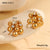 NMSE-G343-3 Gold Stud Earrings