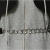 Chain Can Be Cinched Hoodie Sweater Dress