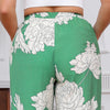 Green & Cream Flower Pants
