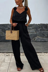 Summer Suspender Sleeveless Pocket Jumpsuit