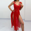 Supply Sexy Petal Decoration Double Sided High Open Strap Dress Sexy Lingerie