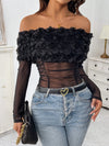 Mesh Gauzy 3D Rose Nighty