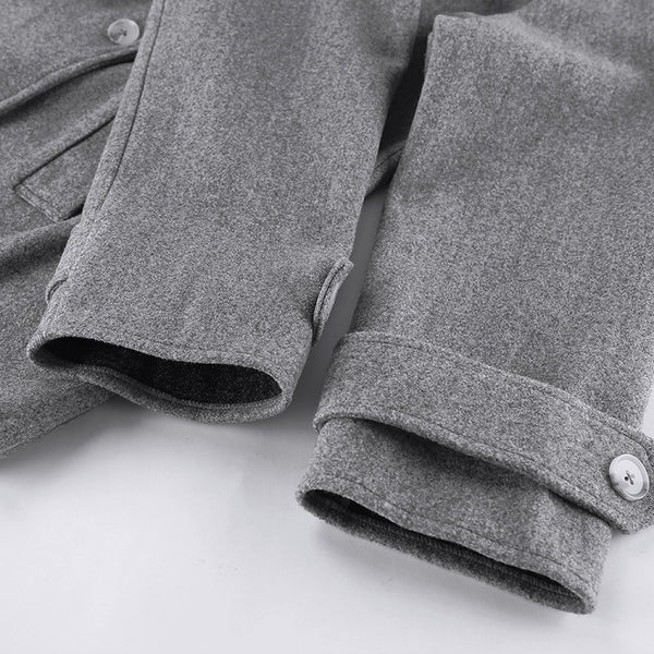 Casual Laid Back All Match Mid Length Wool Blazer
