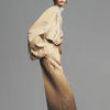 Diamond Inlaid High Waist Slimming Wide Leg Pants