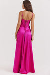 Fucshia Backless Maxi Dress