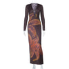 Deep V Plunge Hollow Out Cutout Dress