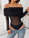 Mesh Gauzy 3D Rose Nighty