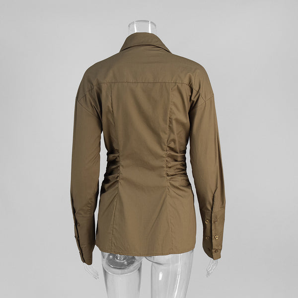 Office Pleated Shirt