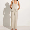 Sleeveless Square Collar Vest & Pants