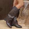 Retro Rivet High Top Western Cowboy Boot