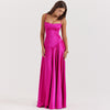 Fucshia Backless Maxi Dress