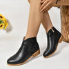 Western Pointed Toe Chunky Heel Martin Boots