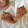 Vintage Suede Short Tassel Boots