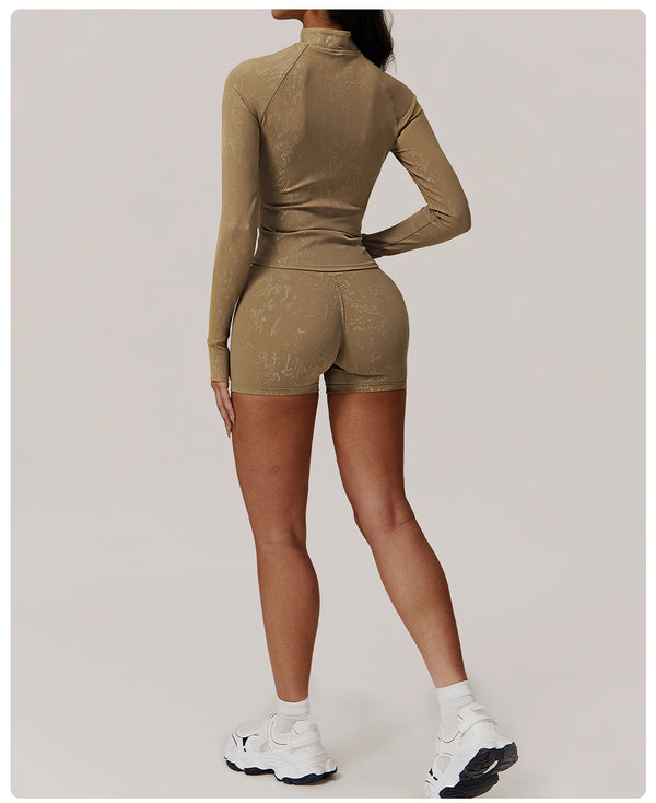 Silver Quick Drying Top Nude Feel Yoga jacket
