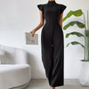 Ruffle Wide Leg Sleeveless Jumpsuit