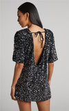 Backless Sequin Party Dress