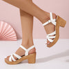 Chunky Heel Wedge Sandals